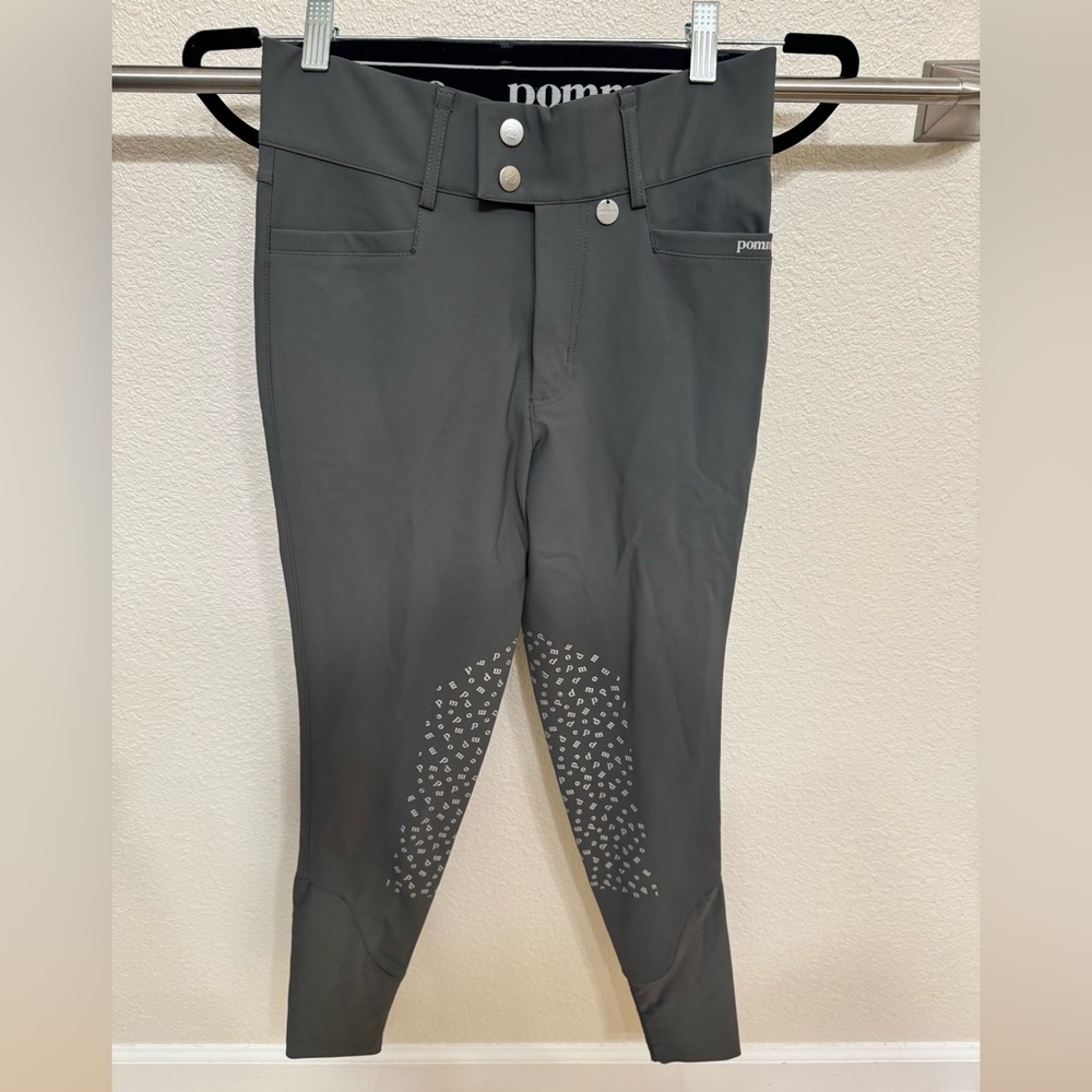 Pomme riding breeches, small, dark gray